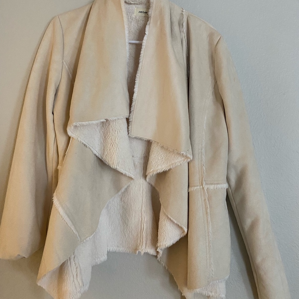 White fur jacket